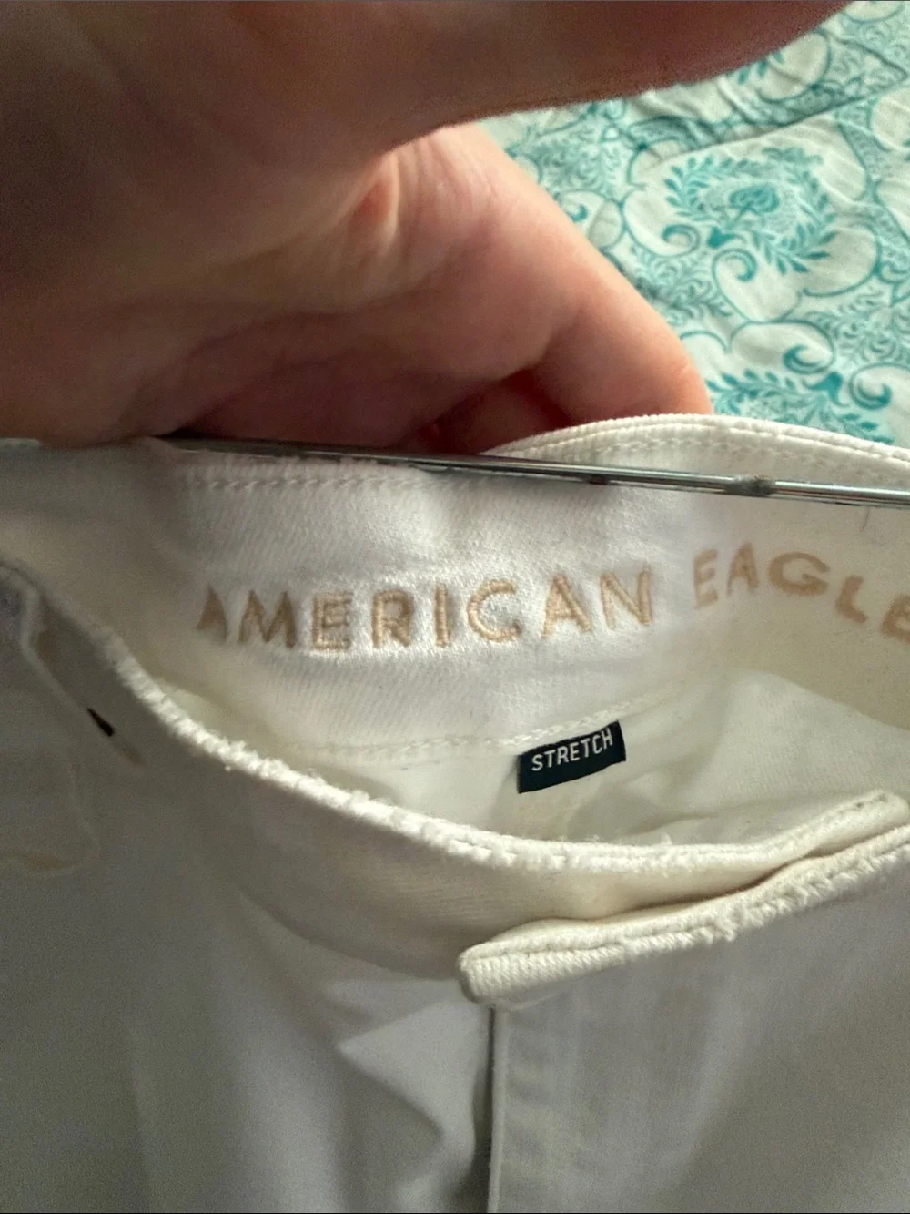 American Eagle Outfitters White Denim Mini Skirt